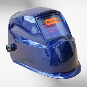 Metināšanas maska Powerweld 2718 G+ zila — automātiskā aptumšošana, aizsargsejas vairogs