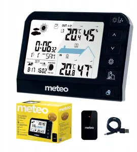 Weather Station Meteo SP204 with Hygrometer and External Sensor DCF Radio-Controlled