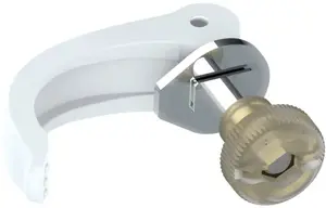 Stiprinājums un grozāms rāmis Leki nūjām — skava 18/16 mm, balta