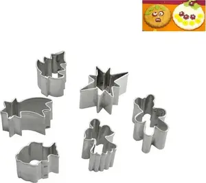 Cookie cutter set ORION 6-piece holiday gingerbread shapes universal
