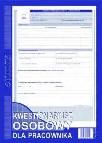 Personal Questionnaire Form 504-B – Michalczyk & Prokop (paper form, single-sheet)