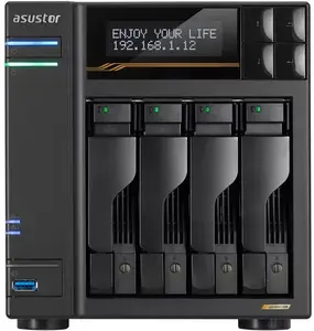NAS asustor LOCKERSTOR 4 AS6704T 4-bay, Intel Celeron N5105 4-core 2.0GHz, 8GB DDR4, 4×M.2 NVMe, 2×2.5GbE, HDMI 2.0b, 1×PCIe