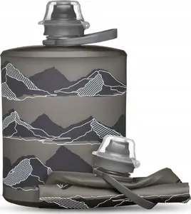 HydraPak Stow Mountain 500 ml collapsible water bottle, Mammoth Grey