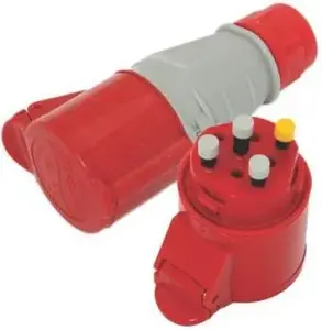 Portable insulated industrial socket Tarel EX-TGN-134 16A 400V 3P+Z IP44 with threaded clamps