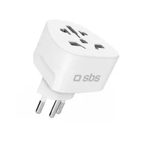 SBS TEADAPTCHWORLD power plug adapter Type J Universal White