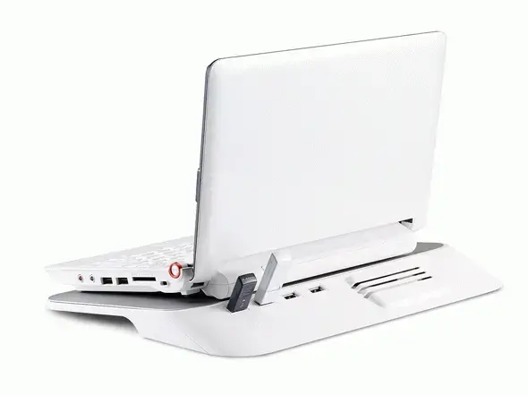 Choiix Mini Air-Through Notebook Cooling Pad + USB Hub laptop cooling pad C-HL02-WP Photo 2