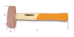 Hammer Beta Tools specialist with wooden handle 1 kg 280 mm model 1385/1000