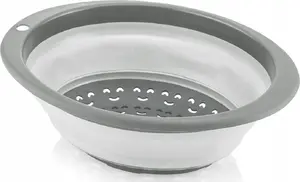Collapsible Silicone Strainer/Kitchen Colander Katex 3 L, Round, Gray