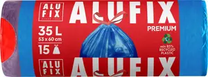Garbage Bags Alufix with Drawstring LDPE 35 L 15 pcs blue