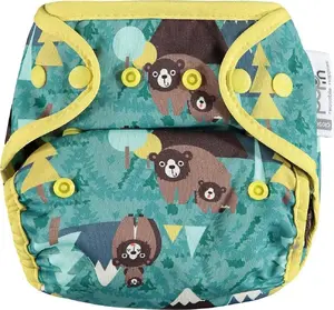 Многоразовый подгузник-наложение Close Caboo Pop-in AIO Bear с кнопками, размер 4.5–16 кг, 1 шт.