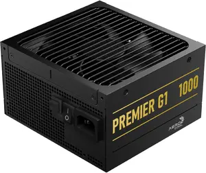 Barošanas bloks AEROCOOL Premier G1 1000W ATX 3.1 80 PLUS Gold ar PCIe 5.1, melns