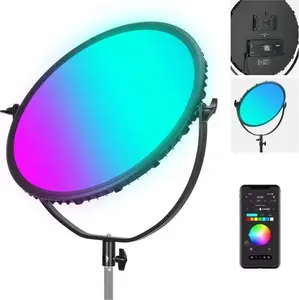 Ring LED Light Neewer 18" Edge-lit RGB Bluetooth Vlog 65W for 14/16mm Mounts (Model SB9753)