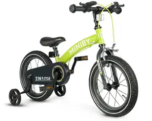 Balance Bike Qplay Miniby 14-inch Green for Children