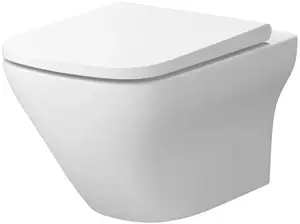 Washbasin set CERSANIT SETB573 with square slim countertop basin in white