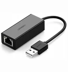 Сетевой адаптер UGREEN USB-C — RJ45 10/100 Мбит/с, черный