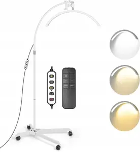 LED Shadowless Cosmetic Lamp MichaelMarinelli Moon for Makeup, Nails and Lashes 45W with Remote (GX585R-PRO)