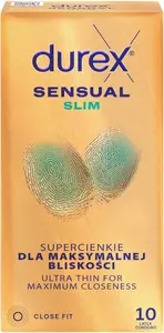 Презервативы Durex Sensual Slim латексные 10 шт — узкая посадка, смазанные