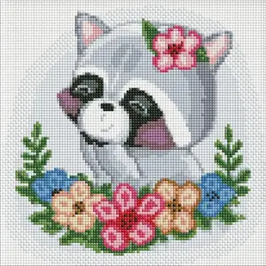 Diamond mosaic (frameless) Ideyka 'Szop kwiatowy' 30x30 cm