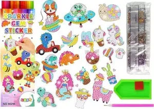 Набор для вышивки стразами-наклейка LEANToys 19581 — клеевые алмазные наклейки для рукоделия