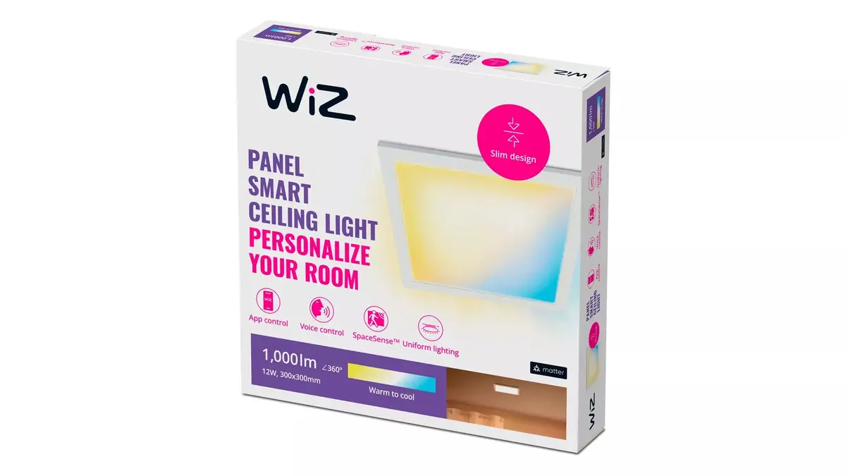 Signify WiZ Panel Ceiling 12 W Square Photo 2