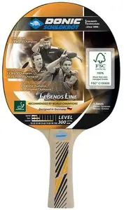 Galda tenisa rakete Donic Legends 300 FSC — koka apdare, iesācējiem/rekreācijai