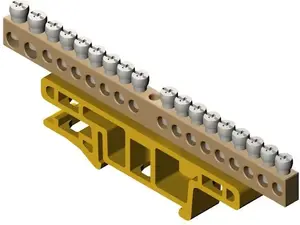 Клеммная колодка ELEKTROPLAST 18-полюсная жёлтая для DIN-рейки TH35 LZ-18/N (0922-01)