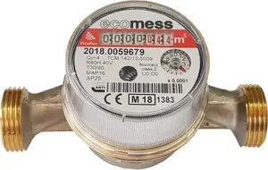 Water meter Ecomess PICOFLUX 3/4" CW, nominal flow 4.0 m³/h