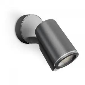 Outdoor wall light Steinel Spot ONE — GU10 LED, single-bulb, aluminium/plastic, black, 220–240V