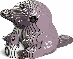 3D Puzzle Fat Brain Toys Dziobak Eugy (mpn 617755) - Eco-friendly wooden animal assembly
