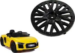 Wheel Hubcap Lean for Battery-Powered Ride-On Car Audi R8, black