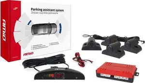 Parking sensor kit Amio Zestaw 4 LED black 19 mm for reversing/truck