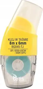 Līmlente TEKA pastāvīgā 6 mm x 8 m, melna