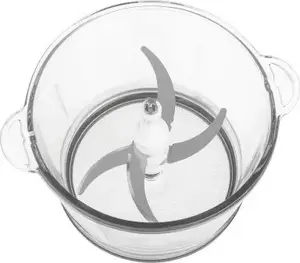 Glass container with blades for TEESA food chopper TSA3227 (replacement accessory, MPN TSA-AKC8)