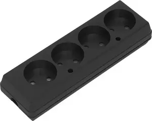 Socket outlet BLOW GN-460 CZ 4-way ungrounded power outlet black