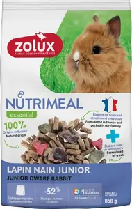 Корм для кроликов ZOLUX NUTRIMEAL 4 junior смесь 850 г - полнорационный корм для миниатюрных кроликов