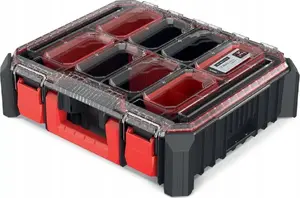Tool organizer box Prosperplast KISTENBERG C Block organizer KCB4540B, plastic tool storage, portable handle