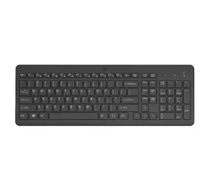 Wireless full-size keyboard HP 220 — RF wireless, membrane switches, black