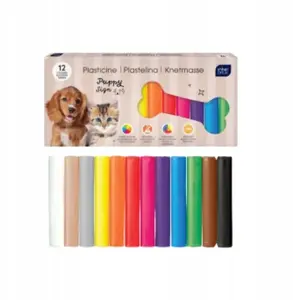 Пластилин INTERDRUK Plastelina 12 цветов Puppy Sign