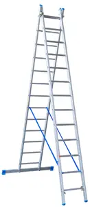 Alumīnija divpusēja brīvi stāvoša kāpņu konstrukcija Drabex DR4207, 7 pakāpieni