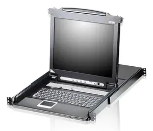 Rack konsoles ATEN CL5716N 19" (48.3 cm) LCD 1U, USB peli ports, Spanish QWERTY tastatūra, 689.2×44×480 mm
