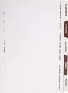 Dividers Antra A5 thematic memory/index tabs — pack for A5 binders