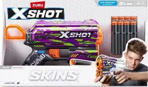Blaster Zuru SKINS FLUX Crucifer — toy dart launcher, 8 darts