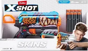 Zuru Wyrzutnia SKINS FLUX (8 Strzałek) Beast Out - toy blaster, 8 foam darts