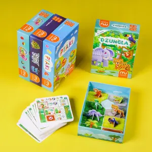 Board game Muduko Gra Dżungla — 60 puzzle cards, family logic and observation game
