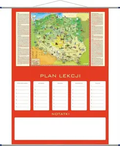 Stundu plānotājs Artglob Plan lekcji - karte Polska Młodego Odkrywcy, sienas mācību plānotājs