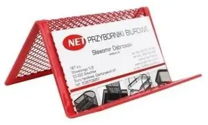 Card holder NET model NET Wizytownik czerwony — compact red business card organizer