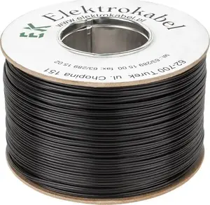 Skaļruņa kabelis LP SMYp 2 x 1,5 mm, melns, 100 m