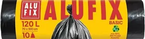 Garbage Bags Alufix Economy HDPE 120 L 10 pcs black