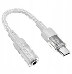 HOCO adapter AUX USB-C to 3.5 mm jack LS37 0.15 m transparent gray