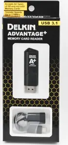 Card reader Delkin Delkin Cardreader SD & MicroSD A2 (USB 3.1) — SD/SDHC/SDXC, microSD, USB 3.1